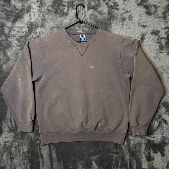Champion Sweaters - Vintage Champion Faded Long Sleeve Gray Pullover Size Large